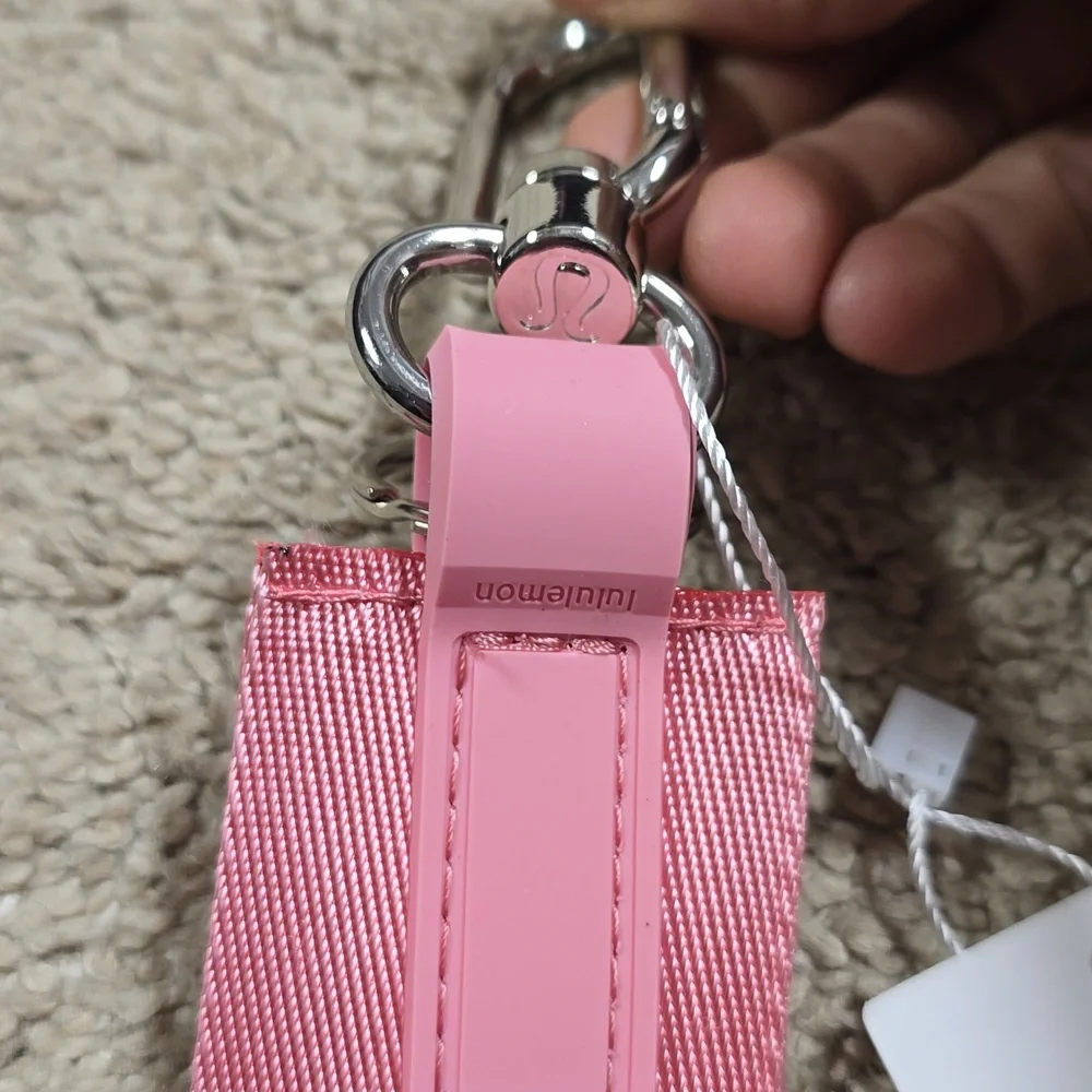 NWT lululemon athletica Pink Haze/Light Ivory Never Lost Keychain